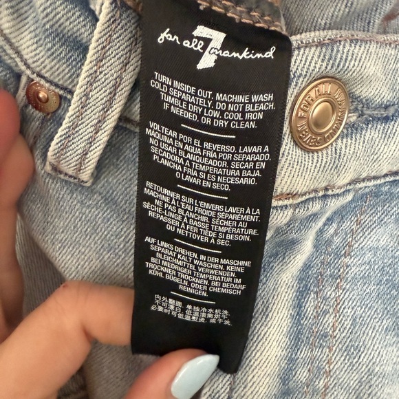 7 For All Mankind Jeans High Waist Ankle Cropped - Picture 3 of 5
